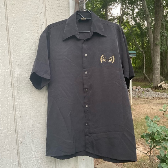 Vintage Daneli Gold Scorpions & Rhinestones Western Wear Button Down Shirt! - Picture 5 of 11